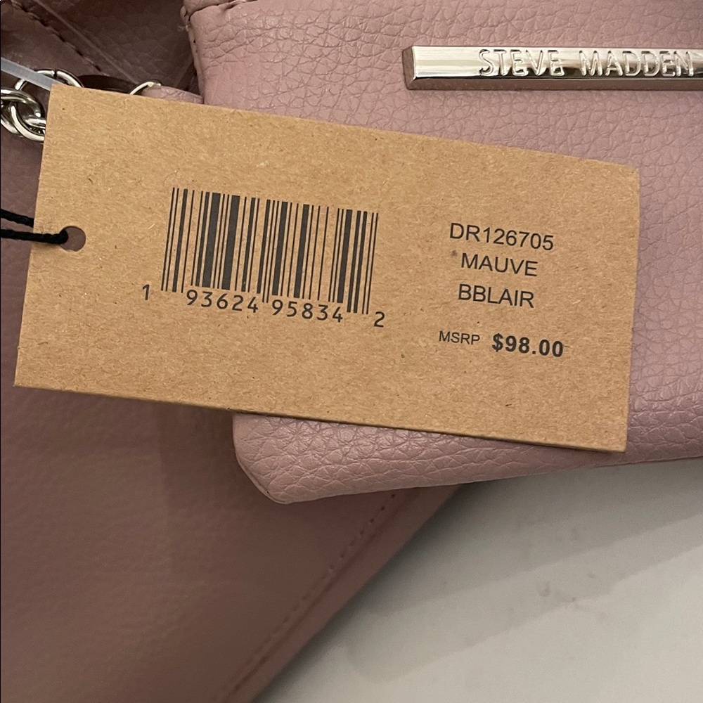 Steve Madden BBlair Mauve Satchel Bag - Picture 3 of 14